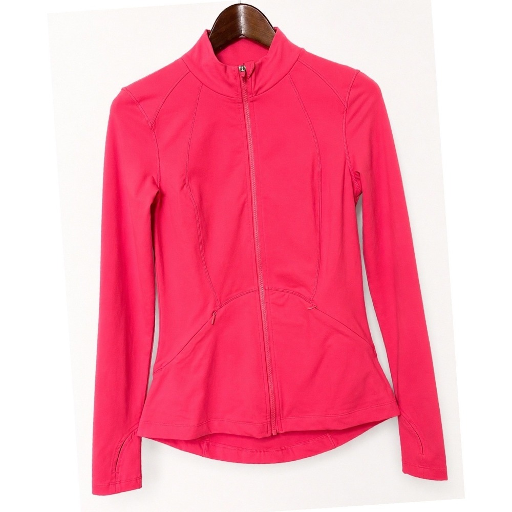 Spyder Active Women Hot Pink Full Zip Track Jacket Small Stretch SP8006U - Picture 2 of 10